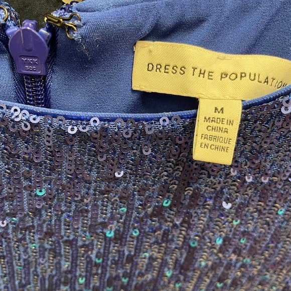 Dress the Population blue sequin ombre Medium dress - Picture 3 of 5